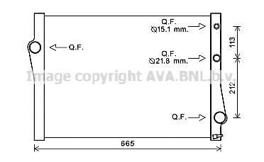 Radiateur moteur (Radiateur de refroidissement) AVA Deutschland GmbH ref. BWA2471