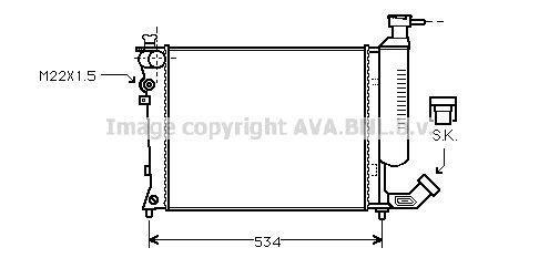 Radiateur moteur (Radiateur de refroidissement) AVA Deutschland GmbH ref. CNA2059