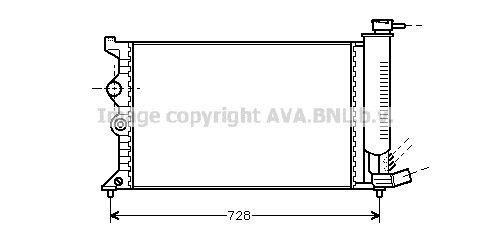 Radiateur moteur (Radiateur de refroidissement) AVA Deutschland GmbH CN2068
