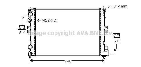 Radiateur moteur (Radiateur de refroidissement) AVA Deutschland GmbH CN2079