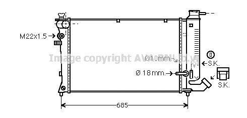 Radiateur moteur (Radiateur de refroidissement) AVA Deutschland GmbH CN2111