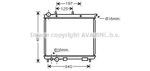 Radiateur moteur (Radiateur de refroidissement) AVA Deutschland GmbH CN2187