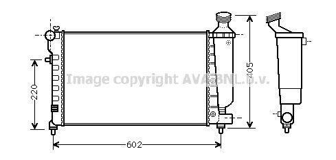 Radiateur moteur (Radiateur de refroidissement) AVA Deutschland GmbH CN2197
