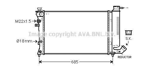 Radiateur moteur (Radiateur de refroidissement) AVA Deutschland GmbH CN2199