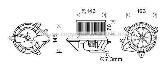 Ventilador habitáculo AVA Deutschland GmbH ref. CN8292