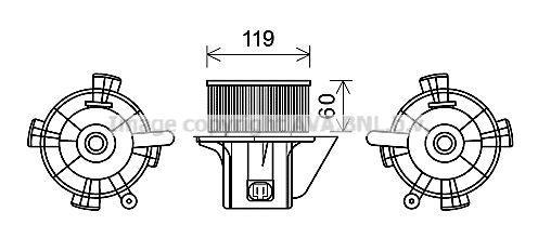 Ventilador habitáculo AVA Deutschland GmbH ref. CN8299