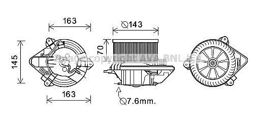 Ventilador habitáculo AVA Deutschland GmbH ref. CN8510