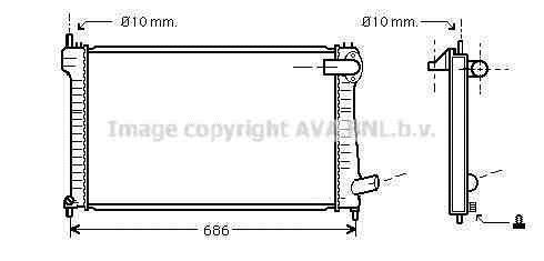 Radiateur moteur (Radiateur de refroidissement) AVA Deutschland GmbH ref. CNA2171