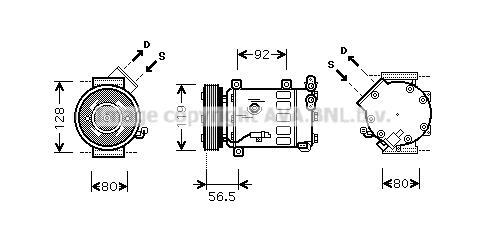 Compresor, aire acondicionado AVA Deutschland GmbH ref. CNAK242