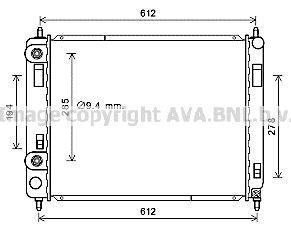Radiateur moteur (Radiateur de refroidissement) AVA Deutschland GmbH ref. CT2053