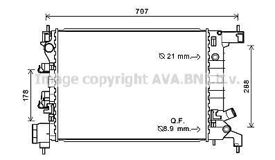 Radiateur moteur (Radiateur de refroidissement) AVA Deutschland GmbH ref. CTA2047