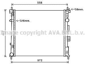 Radiateur moteur (Radiateur de refroidissement) AVA Deutschland GmbH ref. DN2407