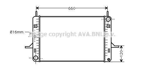 Radiateur moteur (Radiateur de refroidissement) AVA Deutschland GmbH FD2060