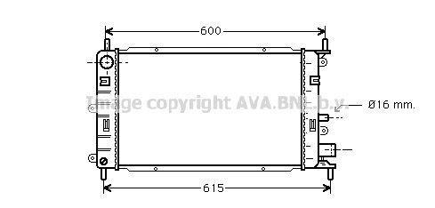 Radiateur moteur (Radiateur de refroidissement) AVA Deutschland GmbH ref. FD2149