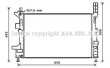 Radiateur moteur (Radiateur de refroidissement) AVA Deutschland GmbH ref. FD2578