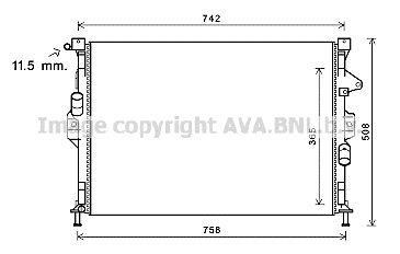 Radiateur moteur (Radiateur de refroidissement) AVA Deutschland GmbH ref. FD2581