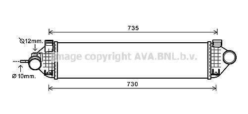 Intercooler, échangeur (Refroidisseur d'air) AVA Deutschland GmbH ref. FDA4473