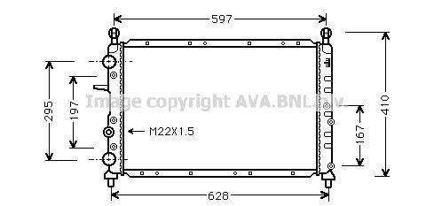 Radiateur moteur (Radiateur de refroidissement) AVA Deutschland GmbH ref. FTA2066