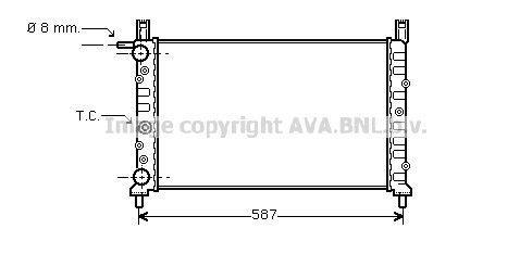 Radiateur moteur (Radiateur de refroidissement) AVA Deutschland GmbH ref. FT2078