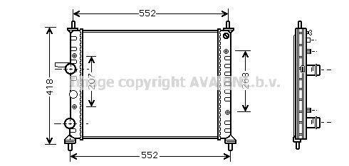 Radiateur moteur (Radiateur de refroidissement) AVA Deutschland GmbH FT2201