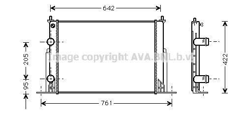 Radiateur moteur (Radiateur de refroidissement) AVA Deutschland GmbH FT2244