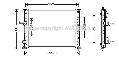 Radiateur moteur (Radiateur de refroidissement) AVA Deutschland GmbH FT2249