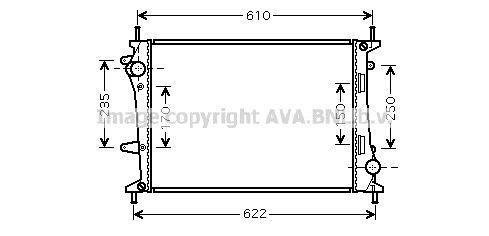Radiateur moteur (Radiateur de refroidissement) AVA Deutschland GmbH ref. FT2329