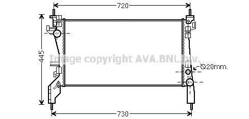 Radiateur moteur (Radiateur de refroidissement) AVA Deutschland GmbH FT2385