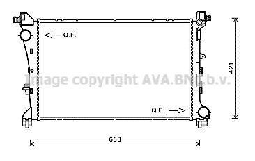 Radiateur moteur (Radiateur de refroidissement) AVA Deutschland GmbH ref. FT2414