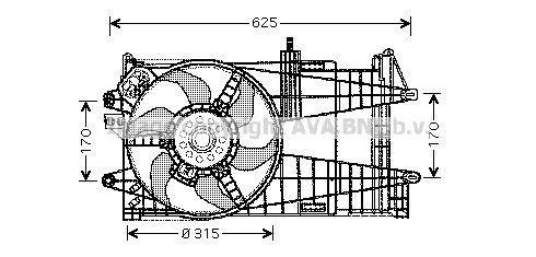 Ventilador do motor AVA Deutschland GmbH ref. FT7523