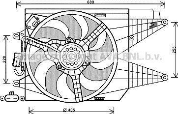 Ventilateur de refroidissement du moteur (Motoventilateur) AVA Deutschland GmbH FT7566