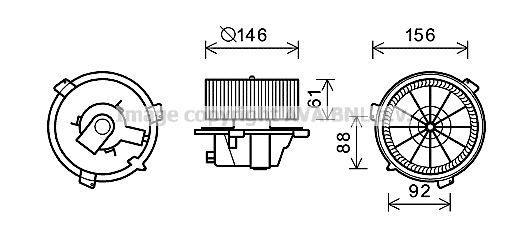 Ventilador habitáculo AVA Deutschland GmbH ref. FT8418
