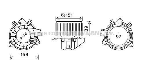 Ventilador habitáculo AVA Deutschland GmbH ref. FT8439