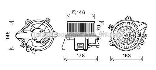 Ventilador habitáculo AVA Deutschland GmbH ref. FT8450