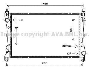 Radiateur moteur (Radiateur de refroidissement) AVA Deutschland GmbH ref. FTA2449
