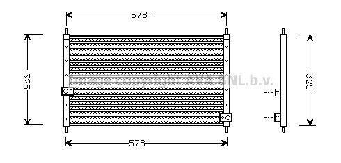 Condenseur, climatisation (Radiateur de climatisation) AVA Deutschland GmbH ref. HD5062