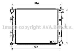 Radiateur moteur (Radiateur de refroidissement) AVA Deutschland GmbH ref. HY2338