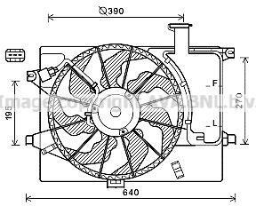 Ventilateur de refroidissement du moteur (Motoventilateur) AVA Deutschland GmbH HY7567