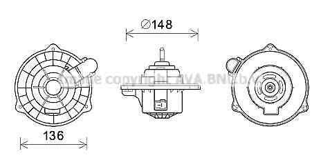 Pulseur d'air habitacle (Ventilateur habitacle) AVA Deutschland GmbH ref. HY8404