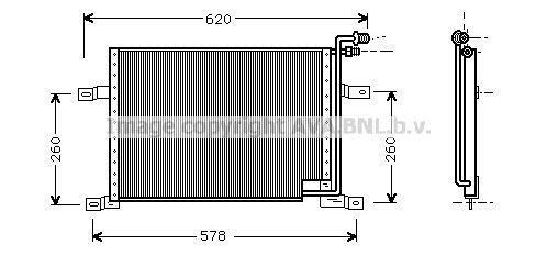 Condenseur, climatisation (Radiateur de climatisation) AVA Deutschland GmbH ref. JE5010