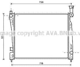 Radiateur moteur (Radiateur de refroidissement) AVA Deutschland GmbH ref. JEA2054