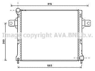 Radiateur moteur (Radiateur de refroidissement) AVA Deutschland GmbH ref. JEA2064