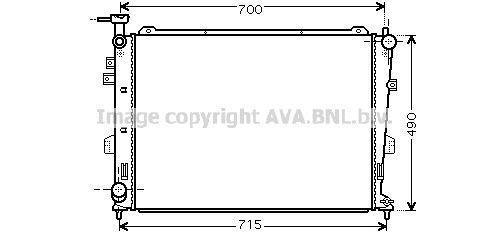 Radiateur moteur (Radiateur de refroidissement) AVA Deutschland GmbH ref. KA2103