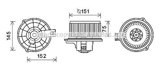 Pulseur d'air habitacle (Ventilateur habitacle) AVA Deutschland GmbH ref. KA8234