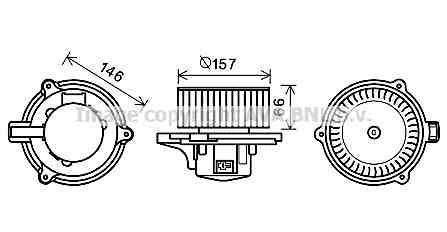 Ventilador habitáculo AVA Deutschland GmbH ref. KA8250