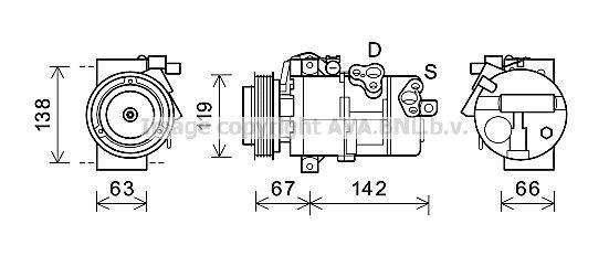 Compressor de climatização AVA Deutschland GmbH ref. KAK216