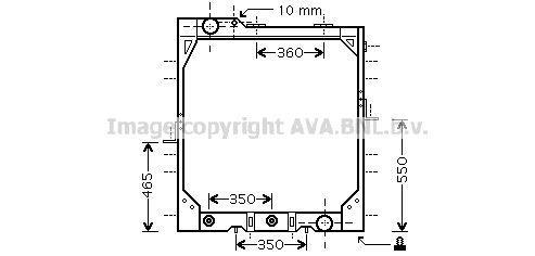 Radiateur moteur (Radiateur de refroidissement) AVA Deutschland GmbH ref. MEA2195