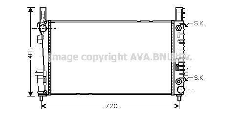 Radiateur moteur (Radiateur de refroidissement) AVA Deutschland GmbH MS2364