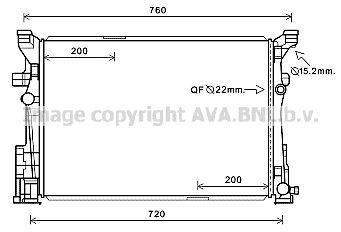 Radiateur moteur (Radiateur de refroidissement) AVA Deutschland GmbH ref. MS2652