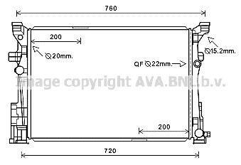 Radiateur moteur (Radiateur de refroidissement) AVA Deutschland GmbH ref. MS2653